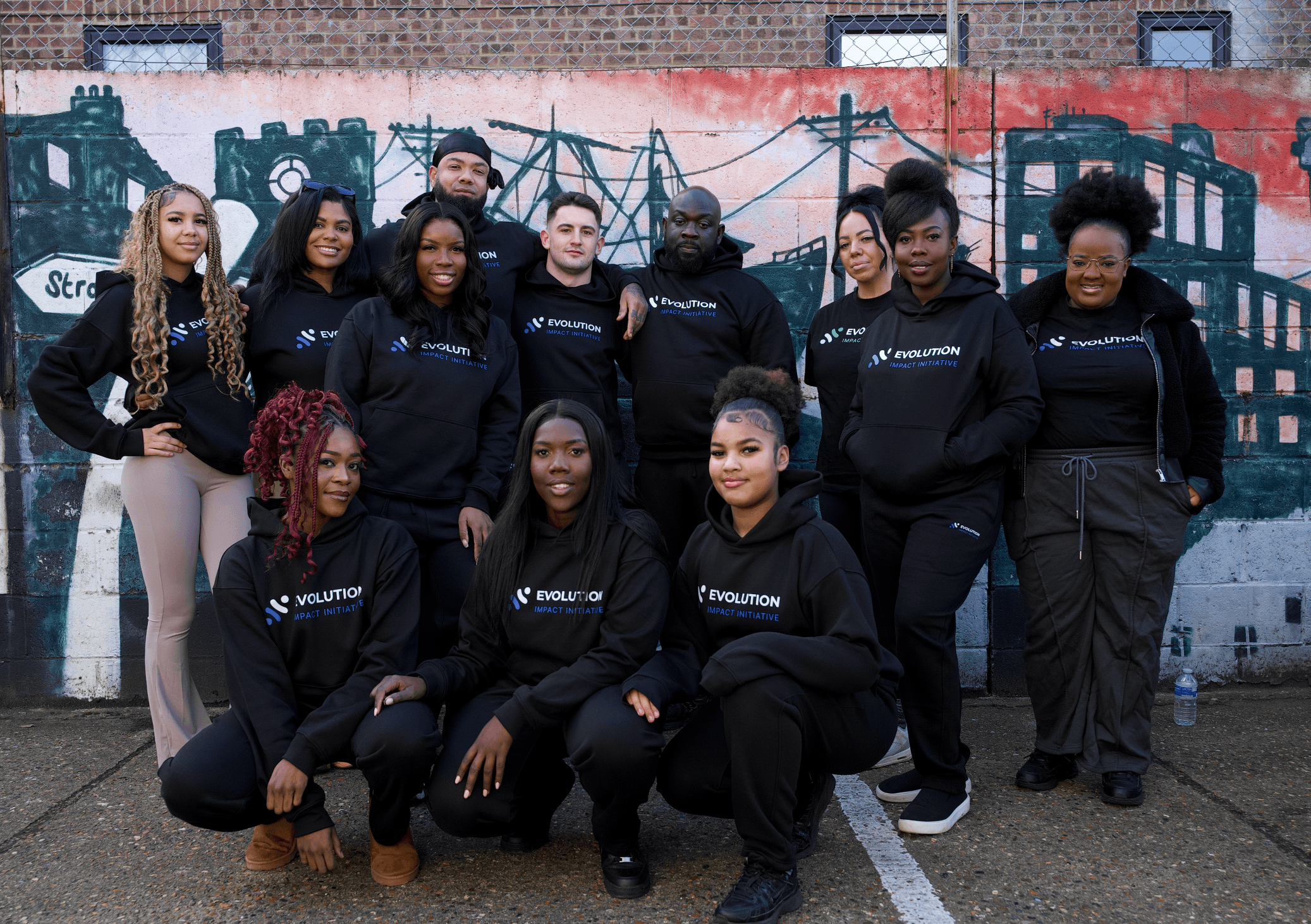 Community members working together